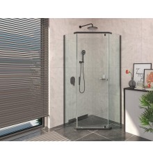 Душевой уголок BERGES SOLO T Black 900х900, BERGES
