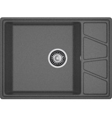 GRANFEST Мойка композит VERTEX, GF-V-680L, чаш+кр 680*500, графит