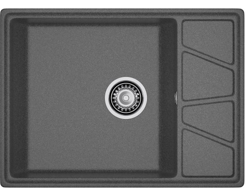 GRANFEST Мойка композит VERTEX, GF-V-680L, чаш+кр 680*500, графит