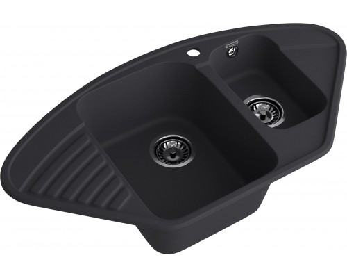 GranFest QUARZ (ECO-14) Мойка угл.1,5 чаш. 930*500 (черный)