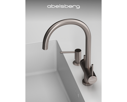 Смеситель д/кухни Abelsberg Aera AWF70029BN с фильтром д/воды, цвет титан