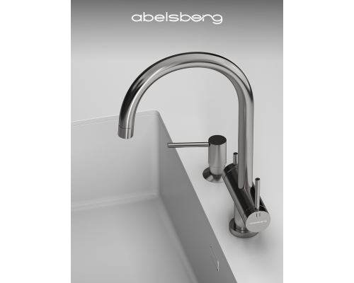 Смеситель д/кухни Abelsberg Aera AWF70029CH c фильтром д/воды, цвет глянцевый хром
