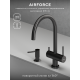 Смеситель д/кухни Abelsberg Aera AWF70029GM с фильтром д/воды, цвет космическая сталь