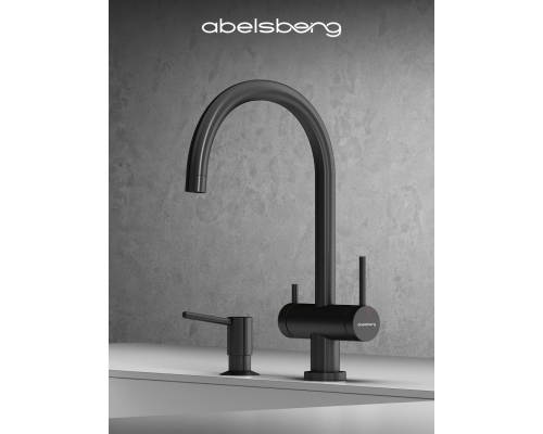 Смеситель д/кухни Abelsberg Aera AWF70029GM с фильтром д/воды, цвет космическая сталь