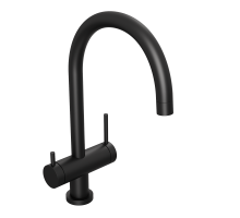 Смеситель для кухни Abelsberg Aera AWF70029MB с возможностью подключения фильтра для воды, цвет вулканический черный