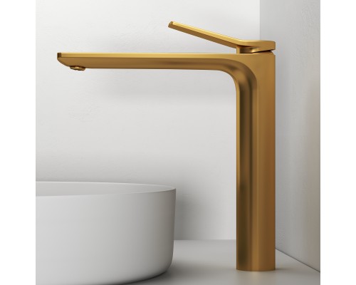 Смеситель д/раковины Abelsberg Intensa EGF23521BG высокий, королевское золото