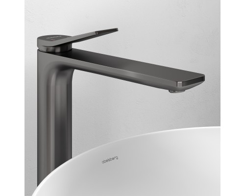 Смеситель д/раковины Abelsberg Intensa EGF23521GM высокий, космическая сталь