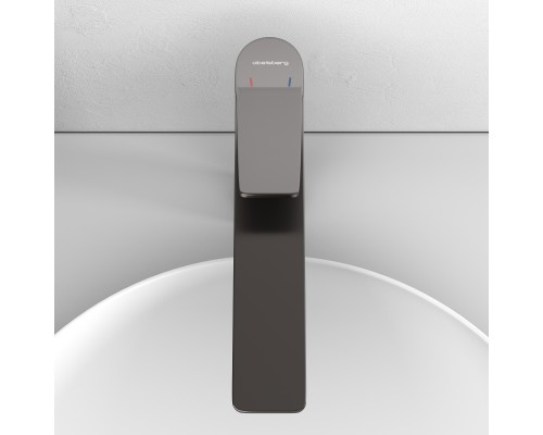 Смеситель д/раковины Abelsberg Intensa EGF23521GM высокий, космическая сталь