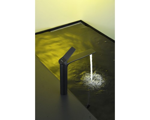 Смеситель д/раковины Abelsberg Intensa EGF23521MB высокий, вулканический черный