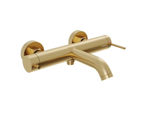 Смеситель д/ванны и душа Abelsberg Fluida ERF22516BG, королевское золото
