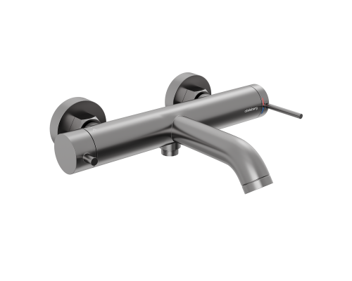 Смеситель д/ванны и душа Abelsberg Fluida ERF22516GM, космическая сталь