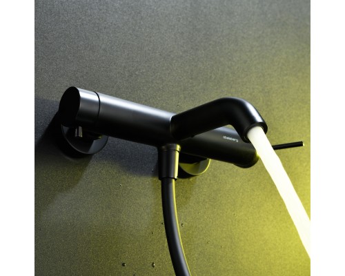 Смеситель д/ванны и душа Abelsberg Fluida ERF22516MB, вулканический черный