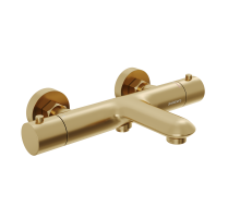 Смеситель для ванны и душа Abelsberg Perfecta INF61101BG с термостатом, королевское золото