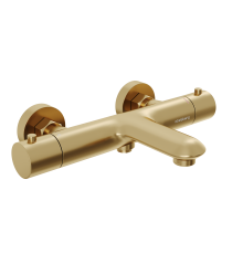 Смеситель для ванны и душа Abelsberg Perfecta INF61101BG с термостатом, королевское золото