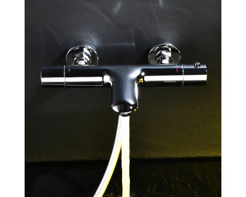 Смеситель д/ванны и душа Abelsberg Perfecta INF61101CH с термостатом, глянцевый хром