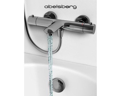 Смеситель д/ванны и душа Abelsberg Perfecta INF61101CH с термостатом, глянцевый хром