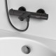 Смеситель д/ванны и душа Abelsberg Perfecta INF61101GM с термостатом, космическая сталь