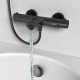 Смеситель д/ванны и душа Abelsberg Perfecta INF61101GM с термостатом, космическая сталь