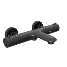 Смеситель для ванны и душа Abelsberg Perfecta INF61101MB с термостатом, вулканический черный