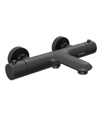 Смеситель для ванны и душа Abelsberg Perfecta INF61101MB с термостатом, вулканический черный