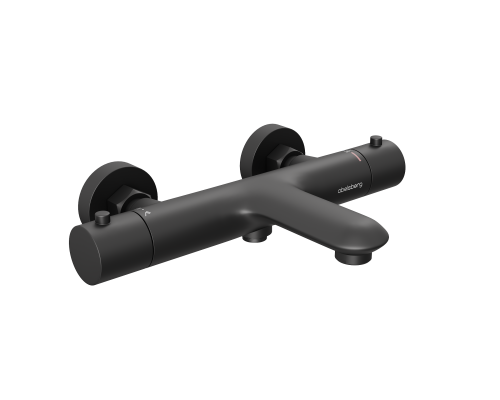 Смеситель д/ванны и душа Abelsberg Perfecta INF61101MB с термостатом, вулканический черный