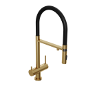 Смеситель для кухни Abelsberg Venta IXF73979BG c гибким изливом и возможностью подключения фильтра для воды, цвет королевское золото, PVD покрытие Смеситель для кухни Abelsberg Venta IXF73979BG c гибким изливом и возможностью подключения фильтра для воды, цвет королевское золото, PVD покрытие