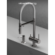 Смеситель д/кухни Abelsberg Venta IXF73979CH c гибким изливом и фильтром д/воды, цвет лянцевый хром