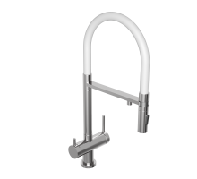 Смеситель для кухни Abelsberg Venta IXF73979CH c гибким изливом и возможностью подключения фильтра для воды, цвет лянцевый хром