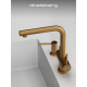 Смеситель д/кухни Abelsberg Pura OTF70709BG c вытяжным изливом и фильтром д/воды, цвет королевское золото