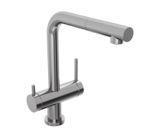 Смеситель для кухни Abelsberg Pura OTF70709CH c вытяжным изливом и возможностью подключения фильтра для воды, цвет глянцевый хром