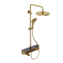 Душевая система Abelsberg Intensa SNS52655BG с термостатом и полкой для ванны и душа, королевское золото Душевая система Abelsberg Intensa SNS52655BG с термостатом и полкой для ванны и душа, королевское золото
