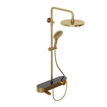 Душевая система Abelsberg Intensa SNS52655BG с термостатом и полкой для ванны и душа, королевское золото