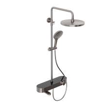 Душевая система Abelsberg Intensa SNS52655BN с термостатом и полкой для ванны и душа, титан