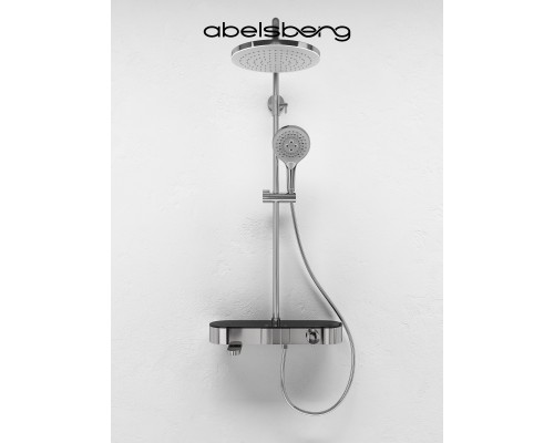 Душевая система Abelsberg Intensa SNS52655CH термостат, полка, д/ванны и душа, глянцевый хром