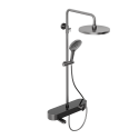 Душевая система Abelsberg Intensa SNS52655GM с термостатом и полкой для ванны и душа, космическая сталь Душевая система Abelsberg Intensa SNS52655GM с термостатом и полкой для ванны и душа, космическая сталь