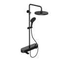 Душевая система Abelsberg Intensa SNS52655MB с термостатом и полкой для ванны и душа, вулканический черный Душевая система Abelsberg Intensa SNS52655MB с термостатом и полкой для ванны и душа, вулканический черный