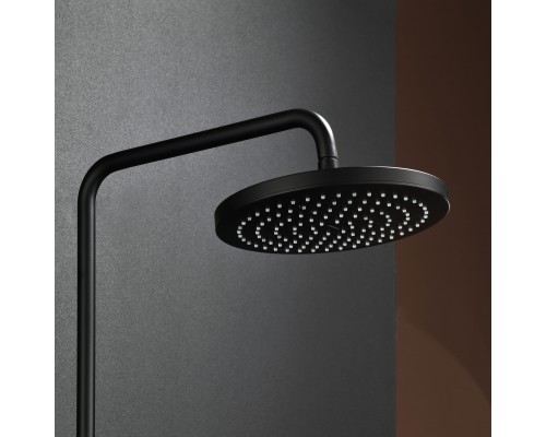 Душевая система Abelsberg Intensa SNS52655MB термостат, полка, д/ванны и душа, вулканический черный