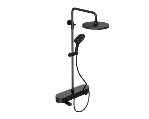 Душевая система Abelsberg Intensa SNS52655MB термостат, полка, д/ванны и душа, вулканический черный