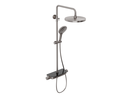 Душевая система Abelsberg Lineara SNS52790BN термостат, полка, д/душа, титан