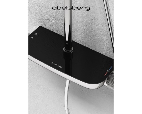 Душевая система Abelsberg Lineara SNS52790CH термостат, полка, д/душа, глянцевый хром