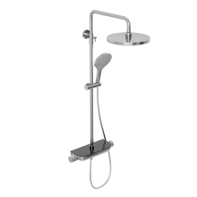 Душевая система Abelsberg Lineara SNS52790CH с термостатом и полкой для душа, глянцевый хром