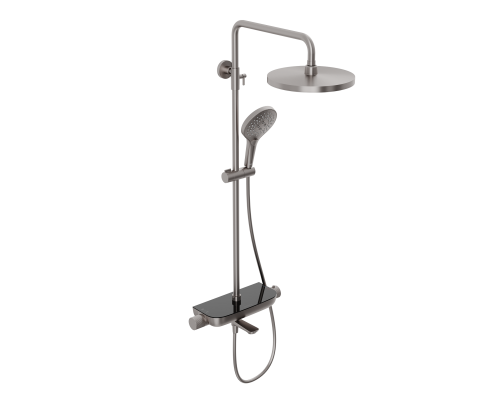 Душевая система Abelsberg Lineara SNS52791BN термостат, полка, д/ванны и душа, титан
