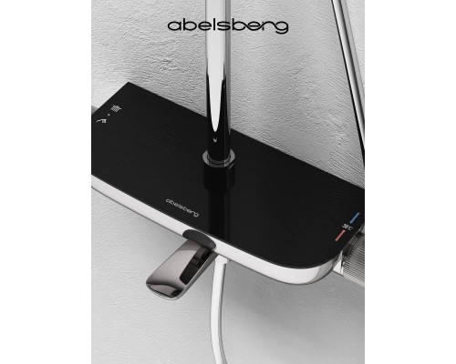 Душевая система Abelsberg Lineara SNS52791CH термостат, полка, д/ванны и душа, глянцевый хром