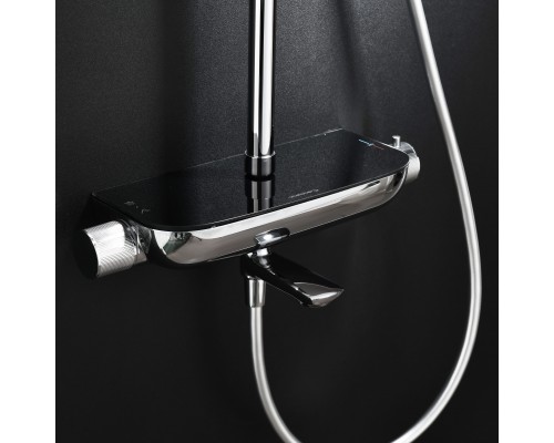 Душевая система Abelsberg Lineara SNS52791CH термостат, полка, д/ванны и душа, глянцевый хром