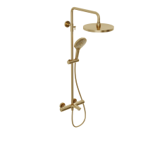 Душевая система Abelsberg Perfecta SNS61102BG с термостатом для ванны и душа, королевское золото