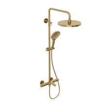 Душевая система Abelsberg Perfecta SNS61102BG с термостатом для ванны и душа, королевское золото