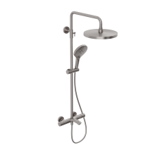Душевая система Abelsberg Perfecta SNS61102BN с термостатом для ванны и душа, титан