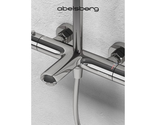 Душевая система Abelsberg Perfecta SNS61102CH термостат, д/ванны и душа, глянцевый хром