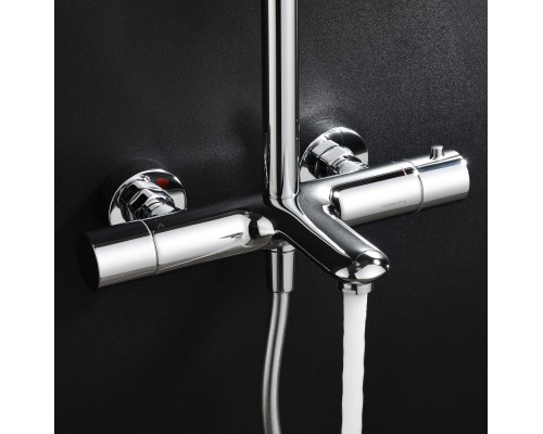 Душевая система Abelsberg Perfecta SNS61102CH термостат, д/ванны и душа, глянцевый хром