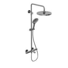 Душевая система Abelsberg Perfecta SNS61102GM с термостатом для ванны и душа, космическая сталь